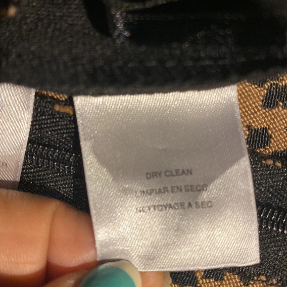 Jones New York Black tan Middle print stretch Jersey knit Midi dress  Sz 10 - Picture 6 of 12